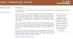 Desktop Screenshot of newconsonantmusic.com